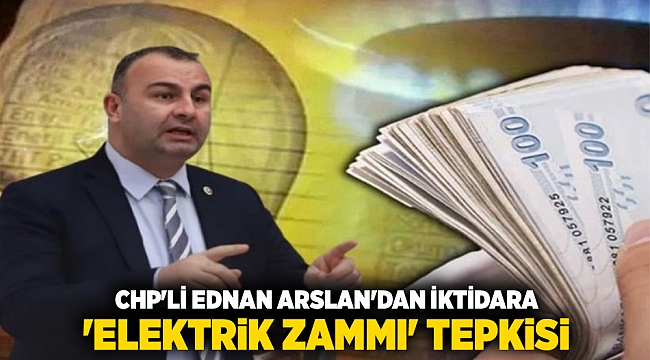 CHP'li Ednan Arslan'dan iktidara 'elektrik zammı' tepkisi