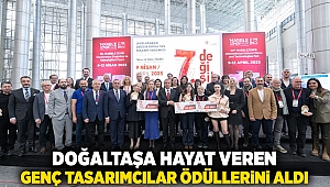 Doğaltaşa hayat veren genç tasarımcılar ödüllerini aldı