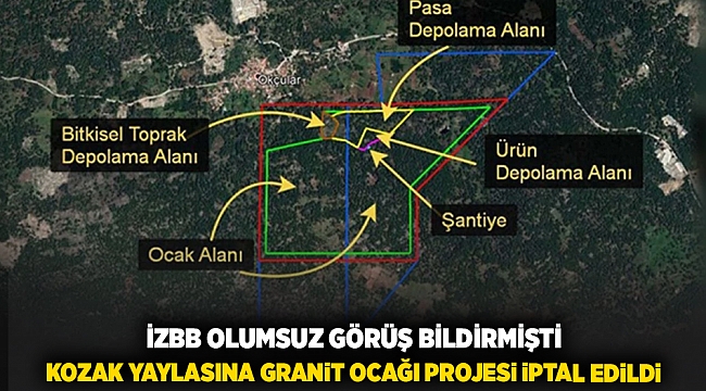 İzBB olumsuz görüş bildirmişti... Kozak Yaylasına Granit Ocağı’na projesi iptal edildi!