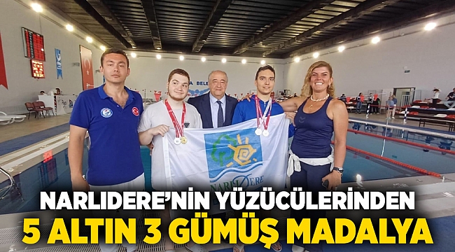 NARLIDERE’NİN YÜZÜCÜLERİNDEN 5 ALTIN 3 GÜMÜŞ MADALYA