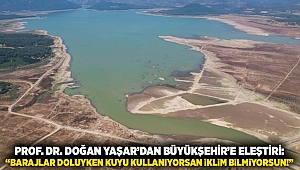 Prof. Dr. Doğan Yaşar’dan Büyükşehir’e eleştiri: “BARAJLAR DOLUYKEN KUYU KULLANIYORSAN İKLİM BİLMİYORSUN!”