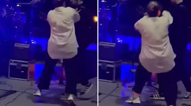 Şarkıcı Kalben'den sahnede tuhaf davranış! Kimse ne yaptığını anlamadı