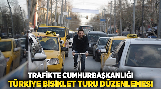 Trafikte Cumhurbaşkanlığı Türkiye Bisiklet Turu düzenlemesi