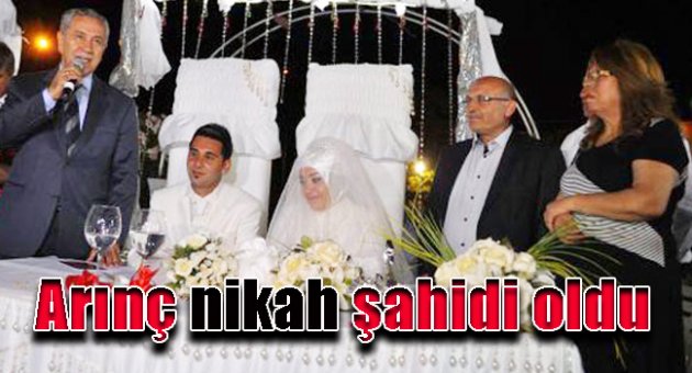 Arınç nikah şahidi oldu