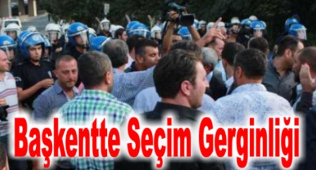 Başkent'te iki partili grup arasında gergin anlar