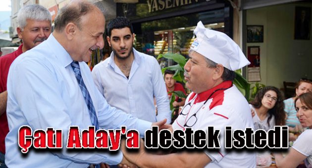 Çatı Aday'a destek istedi