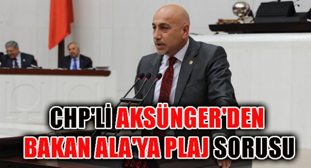 CHP'Lİ AKSÜNGER'DEN BAKAN ALA'YA PLAJ SORUSU