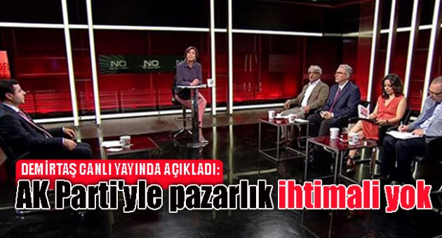 Demirtaş: AK Parti'yle pazarlık ihtimali yok