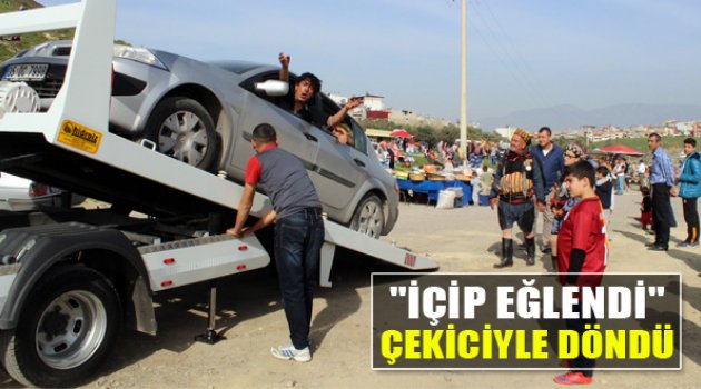 İçip Eğlendi, Evine Çekiciyle Gitti