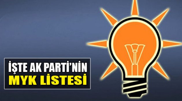 İşte AK Parti'nin Yeni MKYK Listesi