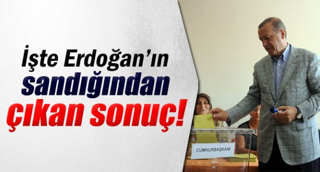 İşte Erdoğan'ın sandığından çıkan oy sonuçları