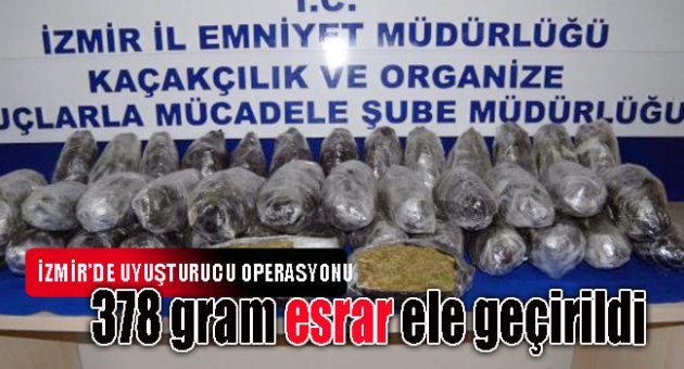 İzmir'de uyuşturucu operasyonu