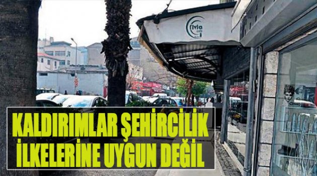 Kaldırımlar Şehircilik İlkelerine Uygun Değil