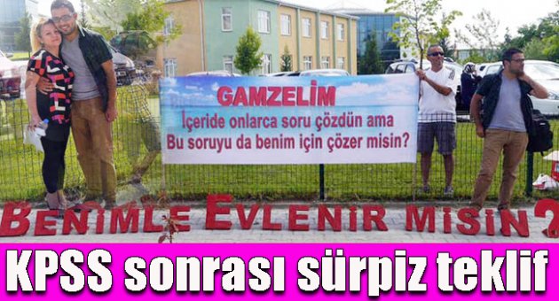 KPSS sonrası öğretmenden sürpriz evlenme teklifi