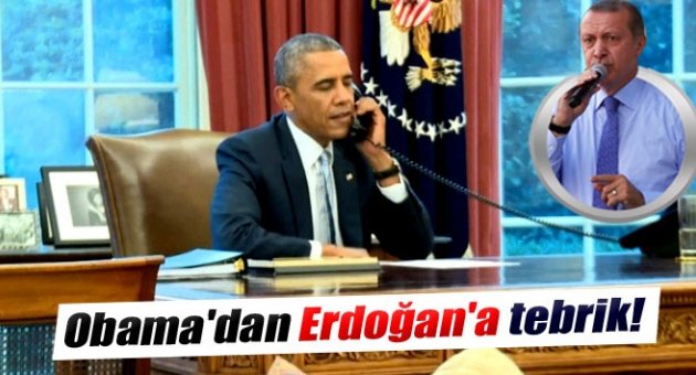 Obama'dan Cumhurbaşkanlığı tebriği...