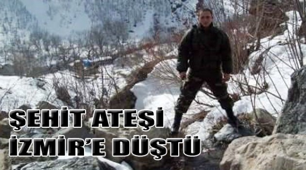 Şehit Ateşi İzmir'e Düştü