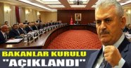 Yıldırım Açıkladı: İşte Yeni Bakanlar Kurulu