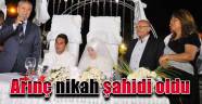 Arınç nikah şahidi oldu