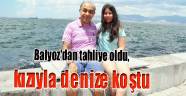 Balyoz'dan tahliye oldu, kızıyla denize koştu