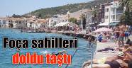 Foça sahilleri doldu taştı