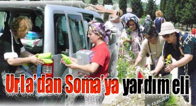 Urla'dan Soma'ya yardım eli