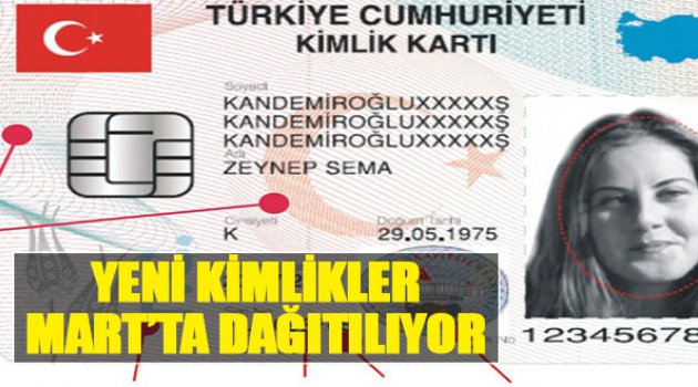 Yeni Kimlikler Mart’ta Dağıtılıyor